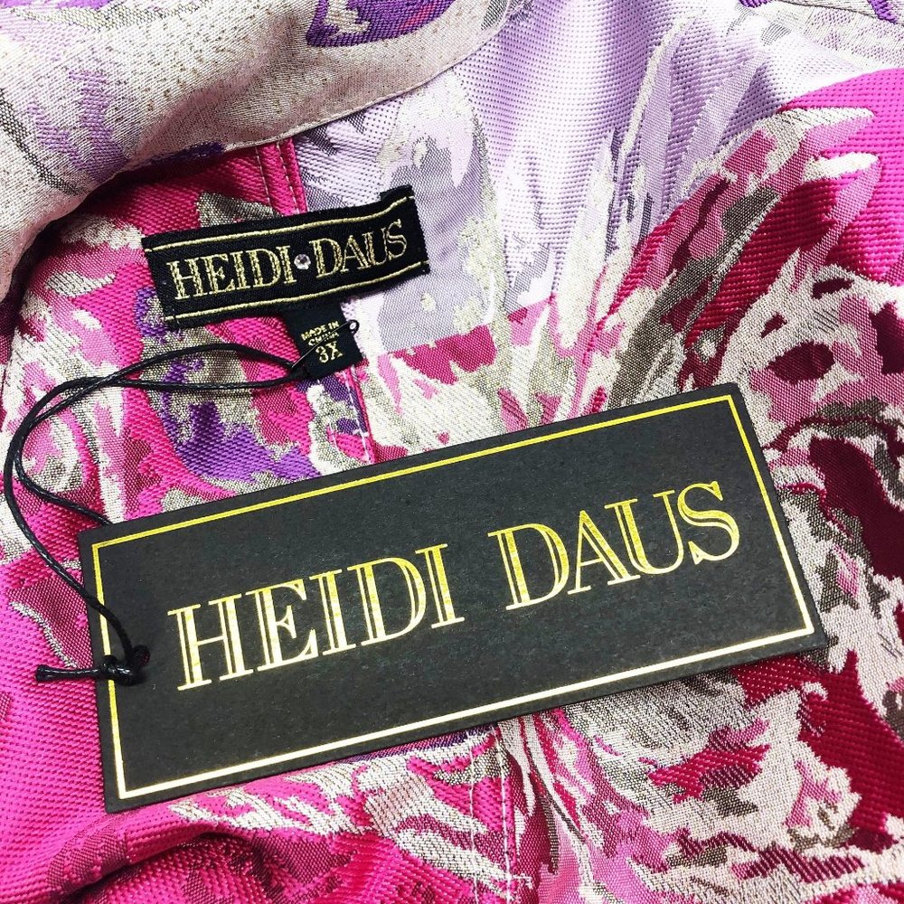 NEW Heidi Daus Pink & Purple Shimmer Jacket Blazer - Picture 7 of 9
